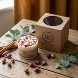 Small Scented Soy Wax  Candle With Rose Petals box of 6