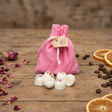 10 Black Currant Scented Soy Wax Melts in Linen Bag