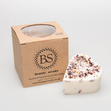 Small Heart Scented Soy Wax  Candle With Rose Petals box of 6