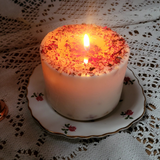 Large Scented Soy Wax  Candle With Rose Petals box of 6