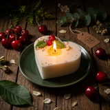 Heart Gift Box Large Heart Candle With Cherries