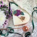 Large Heart Candles With  Lilac, box of 6