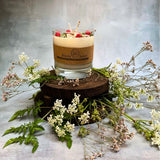 Large Candles with Raspberry in glass container, box of 6