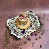 Large Scented Soy Wax  Candle With Rose Petals In Glass Container box of 6