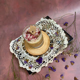 Large Scented Soy Wax  Candle With Rose Petals In Glass Container box of 6