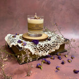 Large Scented Soy Wax  Candle With Rose Petals In Glass Container box of 6
