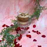 Large Scented Soy Wax  Candle With Rose Petals In Glass Container box of 6
