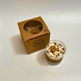 Large Scented Soy Wax  Candle With Rose Petals In Glass Container box of 6