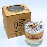 Large Scented Soy Wax  Candle With Wild Flowers In Glass Container box of 6