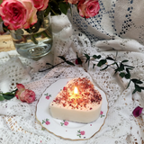 Small Heart Scented Soy Wax  Candle With Rose Petals box of 6