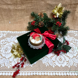 Small Candle with Winter Poinsettia, box of 6