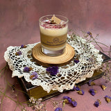 Small Scented Soy Wax  Candle With Rose Petals In Glass Container box of 6