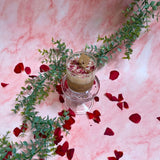 Small Scented Soy Wax  Candle With Rose Petals In Glass Container box of 6