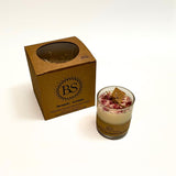 Small Scented Soy Wax  Candle With Rose Petals In Glass Container box of 6