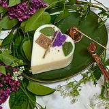 Small Heart Candles With  Lilac, box of 6