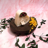 Small Heart Shape Scented Candles with Rose Buds box of 6