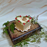 Large Heart Candles with Raspberry, box of 6