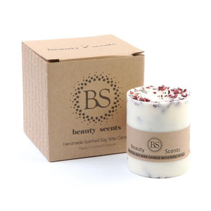 Medium Scented Soy Wax  Candle With Rose Petals box of 6