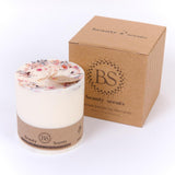 Large Scented Soy Wax  Candle With Rose Petals box of 6