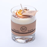 Small Scented Soy Wax Candle With Shredded Cinnamon In Glass Container box of 6