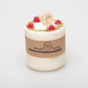 Medium Candles with Raspberry, box of 6
