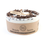 Medium Low Scented Soy Wax  Candle With Coffee Beans box of 6