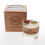 Large Scented Soy Wax  Candle With Red Berries In Glass Container box of 6