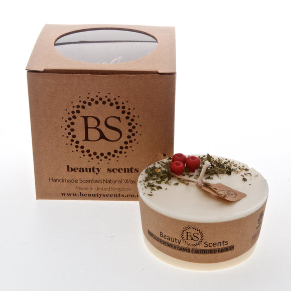 Medium low Scented Soy Candle With Red Berries box of 6