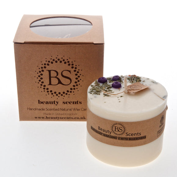 Large Scented Soy Candle With Blueberries box of 6
