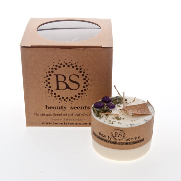 Small Scented Soy Candle With Blueberries box of 6
