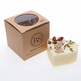 Large Heart Shape Scented Candles with Rose Buds box of 6