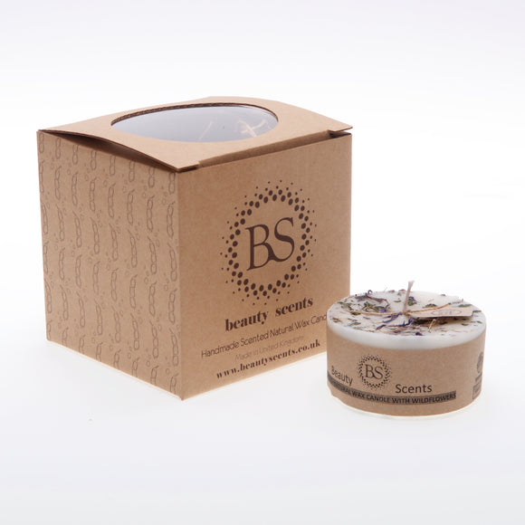 Small Scented Soy Wax  Candle With Wild Flowers box of 6