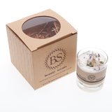 Small Scented Soy Wax  Candle With Wild Flowers In Glass Container box of 6