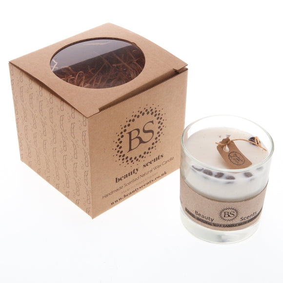 Large Scented Soy Wax Candle With Coffee Beans In Glass Container box of 6