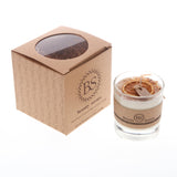 Large Scented Soy Wax Candle With Shredded Cinnamon In Glass Container box of 6